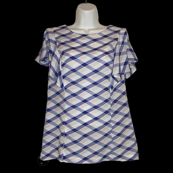 Banana republic Short Ruffle Sleeve Blouse - Picture 1 of 9